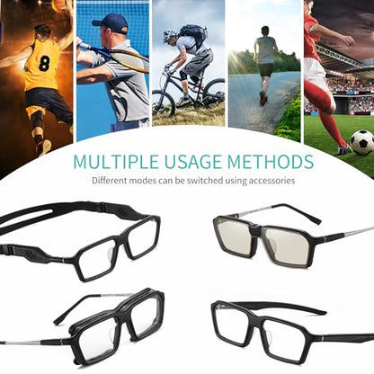 SooGree Sport Glasses for Men Women Basketball Football Sport Goggles Anti Fog Shock Collision Wearable Glasses - color: G8088-blacl Frame