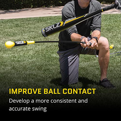 SKLZ Hitting Stick Batting Swing Trainer for Baseball and Softball, One-on-One Coaching Tool for Ball Contact, Hand-Eye Coordination, and Bat Speed - style: Baseball Swing Trainer