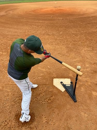 TBT Batting Tee | Adjustable Height Training Tee for Kids & Adults | Patent Approved Slider Base for Multiple Angles | Industrial Steel Stem & Weighted Base | Hand Rolled Flextop - size: Adults