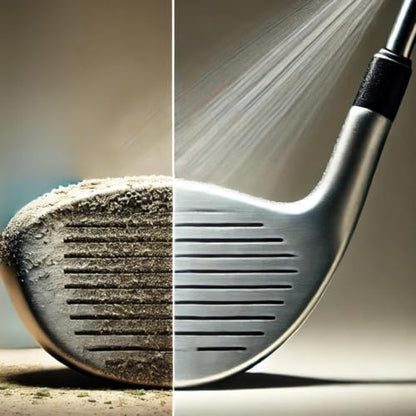 The Golfer's Workshop Deluxe Golf Club Brush Cleaner with Carabiner Clip and Leak-Proof Squeeze Water Bottle – Holds 4 Ounces of Water – Essential Golf Accessories & Gift