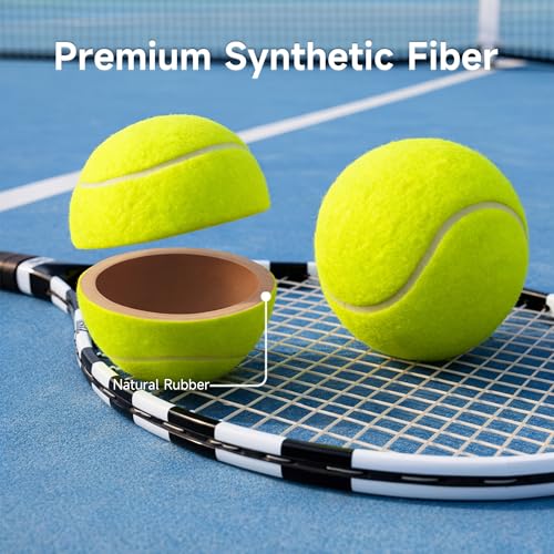 Tennis Balls, 4 Pack Training Tennis Balls – Practice Balls for Beginners & Playing Balls for Dogs - color: Yellow