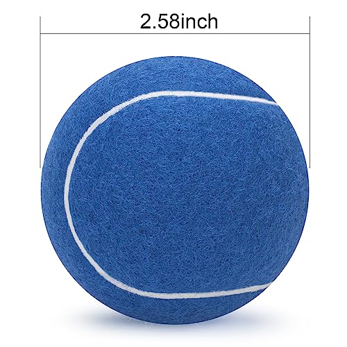 SUNEZLGO 12 Pack Tennis Balls, Advanced Pressure Training Tennis Balls Practice Balls, Tennis Balls for Dogs, Thickened Tennis with Mesh Bag for Transport, Beginner Exercise Ball, Sturdy High Elastic - color: Blue