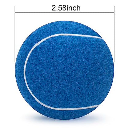 SUNEZLGO 12 Pack Tennis Balls, Advanced Pressure Training Tennis Balls Practice Balls, Tennis Balls for Dogs, Thickened Tennis with Mesh Bag for Transport, Beginner Exercise Ball, Sturdy High Elastic - color: Blue