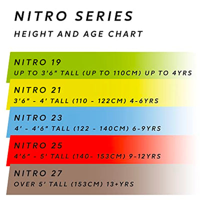 Dunlop Sports Nitro Junior Tennis Racket, 25" Length, White/Red/Black