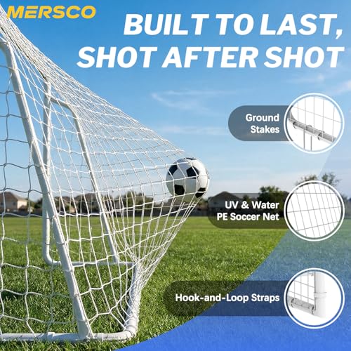 8x6, 12x6, 16x7 FT Soccer Goal for Backyard, Metal Soccer Goals with PE Soccer Net, Target Net & Training Cones, Rust-Proof Reinforced Frame, Outdoor Soccer Net for Kids, Youth Training or Team Game - size: 12x6 ft