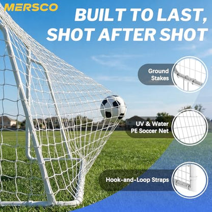 8x6, 12x6, 16x7 FT Soccer Goal for Backyard, Metal Soccer Goals with PE Soccer Net, Target Net & Training Cones, Rust-Proof Reinforced Frame, Outdoor Soccer Net for Kids, Youth Training or Team Game - size: 12x6 ft