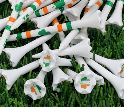 Premium Golf Tees Plastic Combo Length Pack of 50 includes (40 Count) Plastic Golf Tees + (10 Count) 1½ Plastic Short Tees for Irons, Hybrids, Par Threes