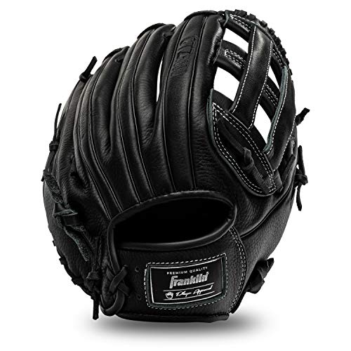 Franklin Sports CTZ5000 Baseball Gloves - Adult + Youth Fielding Gloves + Catcher's Mitts - Multiple Styles + Colors - color: Black Chrome, size: 12.5" - H-Web