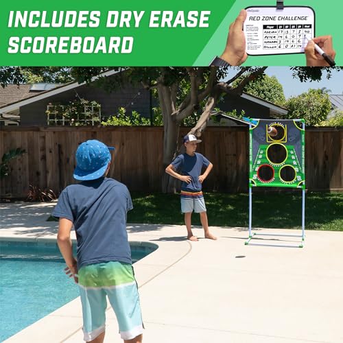 GoSports Football & Baseball Toss Games Available in Football Red Zone Challenge or Baseball Pro Pitch Challenge Choose Between Backyard Toss or Door Hang Targets - style: Football Toss