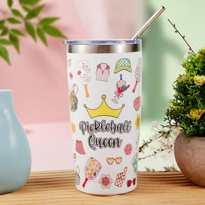 Bayelove Pickleball Gifts for Women Best Pickleball Gift for Women Funny PickleBall Stuff Including Tumbler Mug Makeup Bag Socks Notepad Athletic Towel Gift Card for Birthday Christmas Mothers Day