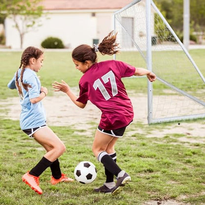 VEVOR Portable Soccer Goal, 12 x 6 ft Large Practice Soccer Net, Steel Fiberglass Structure Training Goal Set with Carry Bag, All-Weather Outdoor Use, for Backyards, Parks, School Fields - style: 12x6 ft PVC