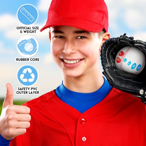 RoundFunny Training Baseball with Finger Placement Markers Baseball Training Equipment for Teenagers Beginners to Learn Multiple Grips - style: Classic