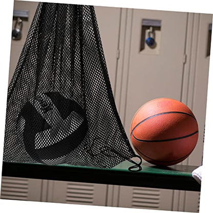 Toddmomy Mesh Bag Portable Sports Duffle Bag Draw Sports Bag Basket Carrying Ball Net Bag Football Bags Gym