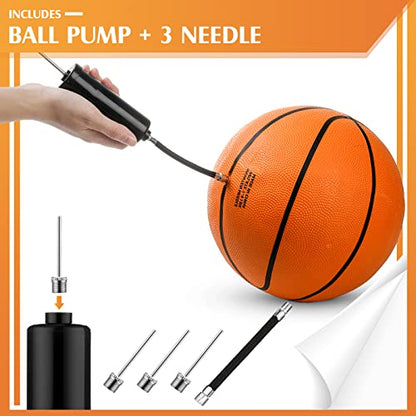 Jexine Basketball Bulk, 12 Pcs 29. 5" Official Size 7 Rubber Basketball with Air Pump for Adult Youth Outdoor Indoor Training Swimming Pool Training Game, Orange