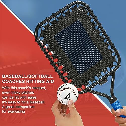 Baseball Racket for Fly Balls: Fungo Racket Baseball/Baseball Racket for Coaches and Parents to Help Players Practice Hitting Grounders and Pop Flies (New) - color: Blue