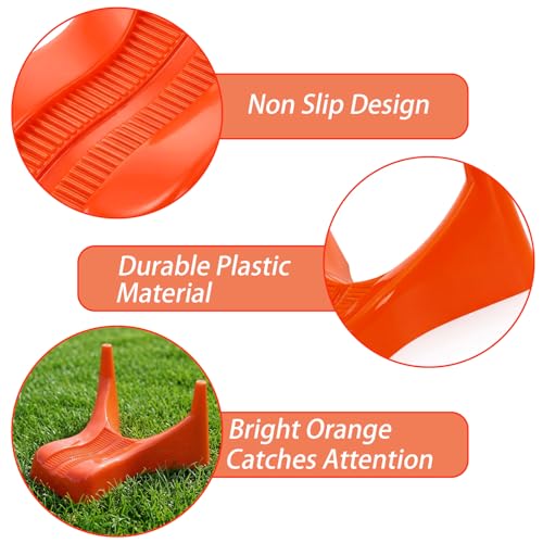 Lawei 12 Pack Football Kicking Tees, Rugby Ball Kicking Stand Holder with Non-Slip Textured, Durable Football Kickoff Stand for Kickoff Practice Equipment, Game & Ball Showcase, 4 x 2.6 in