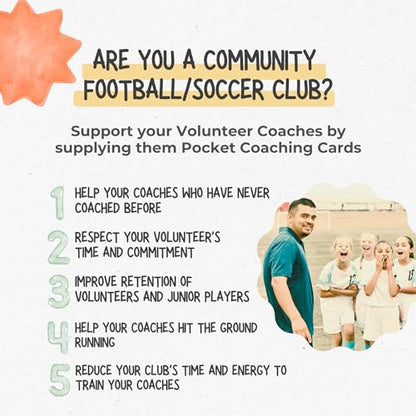 Grassroots Soccer Coaching Cards - Soccer Drills for Kids Aged 5 to 9 - Soccer Coaching Equipment