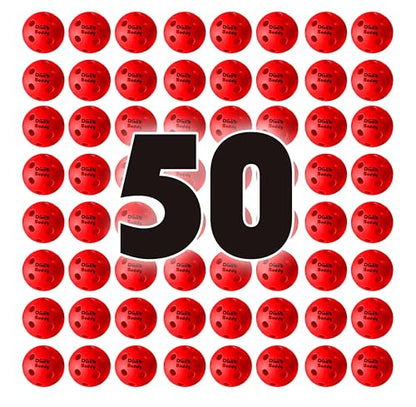 Fairfield Pickleball Ball, Crack-Resistant, 26 Hole Indoor Pickle Ball, High Visibility - size: 50 pack