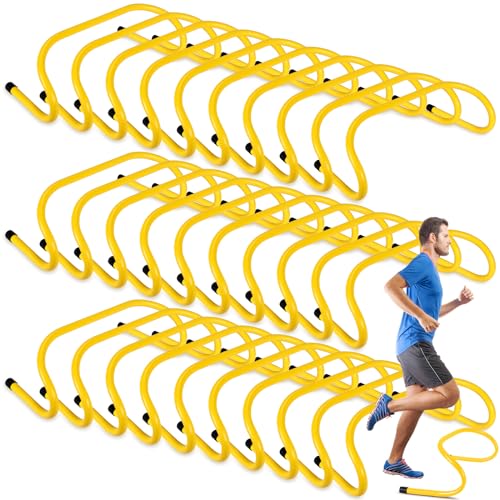 Wettarn 30 Pcs 6" Speed Agility Training Hurdles Plyometric Practice Agility Hurdle for Kids, Athletes, Basketball, Baseball, Soccer, Football Indoor Outdoor Sports Equipment - color: Yellow