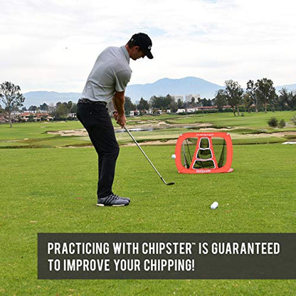 GoSports Chipster Pop-Up Golf Chipping Practice Net - Training Aid for Precision and Distance - Outdoor and Indoor Practice - Golf Gift - style: Chipster