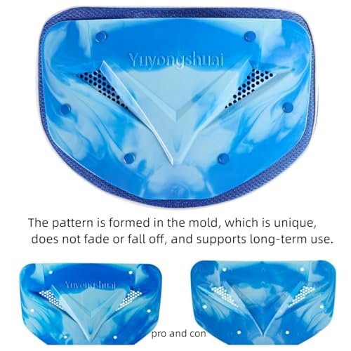 Football Back Plate, Football Low Back Pad, Rear Protector Lower Back Pads+ Towel - color: blue and gray, size: Large