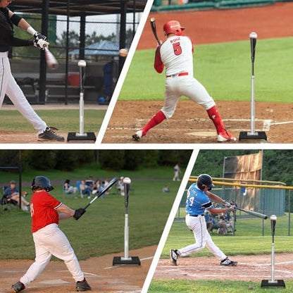 Batting Tee for Baseball,Height Adjustable Baseball Tee for Hitting,Portable Baseball Tee with Rubber Top,Heave Duty Baseball Tees for Hitting,Baseball Softball Batting Tee for Adults
