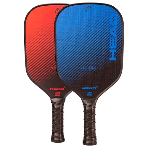 HEAD Pickleball Spark Starter Pack – 2 Spin+ Paddles, 2 Championship 40 Outdoor Balls & Premium Gym Sack – Lightweight Fiberglass Beginner Pickleball Set