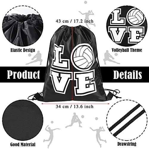 Shappy 12 Pcs 17 Inch Volleyball Style Drawstring Bag Sports Ball Backpack Drawstring Sack Cinch Bags for Team Gift Party Favors - style: Volleyball Style