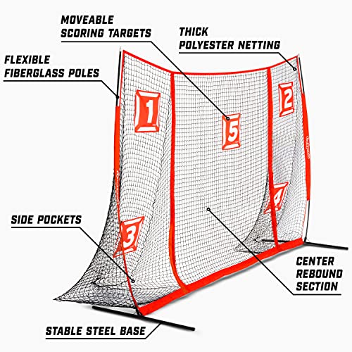 GoSports Strike Net Soccer Training Goal - 12 x 8 ft or 18 x 8 ft - Shooting Net Trainer for All Skill Levels