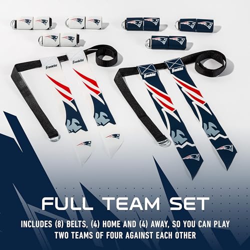 Franklin Sports NFL Team Flag Football Sets - Belts + Flags - Kids + Adults - Fits Up to 36" Waist - NFL Licensed