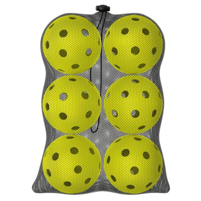 Great Call Athletics | Indoor Pickleballs USA Pickleball Approved Official 26 Hole Balls Sports Tournament Pack Free Mesh Bag - color: Yellow, style: 6 Pack