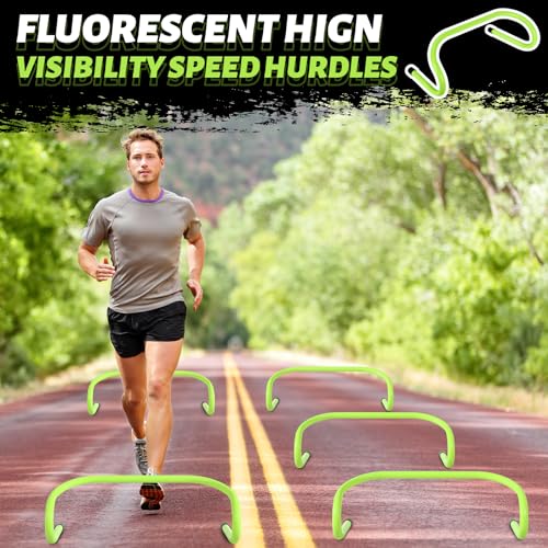 Wettarn 18 Pcs 6" Speed Training Hurdles Durable Agility Training Hurdle Agility Plyometric and All Purpose Equipment for Athletes, Soccer, Basketball - color: Green