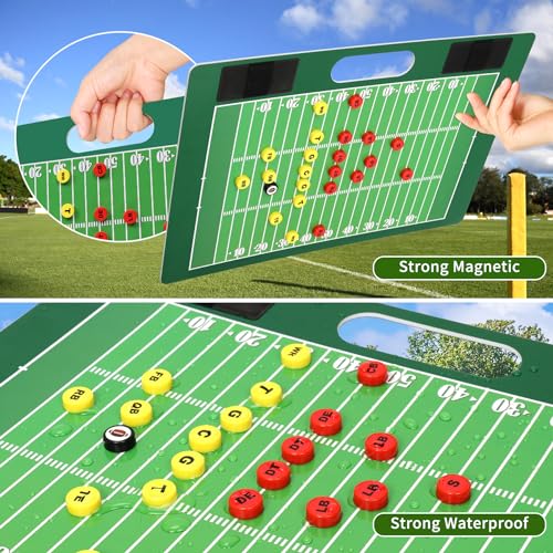 Desoto Dry Erase Double-Sided Premium Coaches Clipboard, Tactical Magnetic Board Kit, Magnetic Coaching Board, Coaches Gift for Coaches(Soccer, Football, Basketball, Baseball) - style: Football