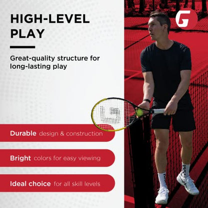 Gamma Tour Ace Tennis Racket, 27 Inch - Premium Pre-Strung Adult Racket for Men & Women - Large Sweet Spot, Perfect Balance Between Power and Control