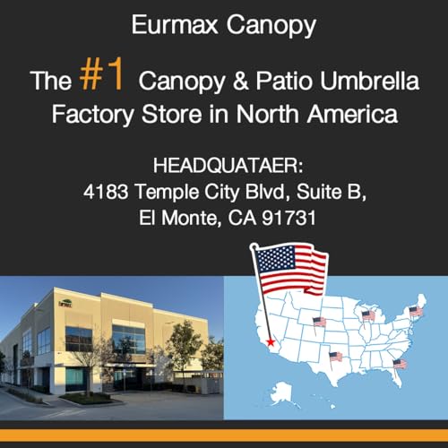 Eurmax USA 10-Pack Secure Protection Galvanized Tent Stakes,Rust-Proof Steel Canopy Anchors for High Winds,Heavy Duty Commercial Ground Pegs for Camping,Pop Up Tents&Gazebos - Includes 4x10ft Ropes - color: Black, style: Stakes 10-pack