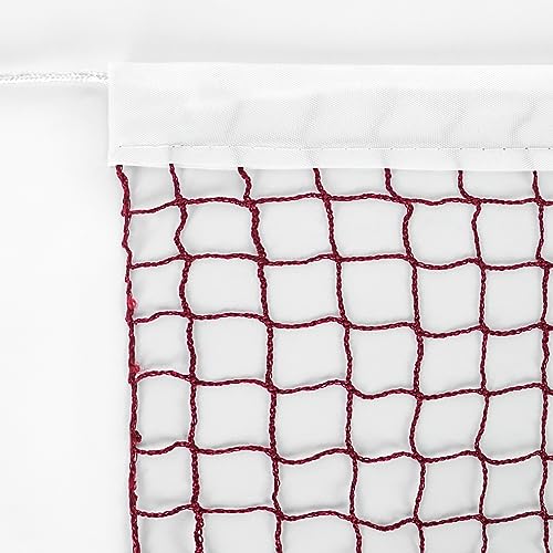 Aoneky Outdoor Replacement Badminton Net, Indoor Standard Regulation Badminton Court Netting Only, 20 x 2.6 ft - color: Red