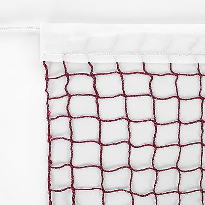 Aoneky Outdoor Replacement Badminton Net, Indoor Standard Regulation Badminton Court Netting Only, 20 x 2.6 ft - color: Red