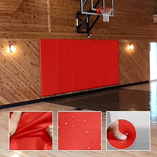 2"/4" Thick Foam Protection Wall Pad，Gym Basketball-Court Protectors，Durable Waterproof Padding for Wall-Mounted Basketball Hoops(60" L x 20" W)…