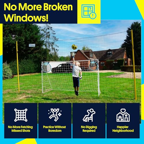 Open Goaaal 3-in-1 Soccer Training Rebounder - Soccer Goal for Volley, Passing, Training - Outdoor Sports, Backyard Games - size: Junior with Targets