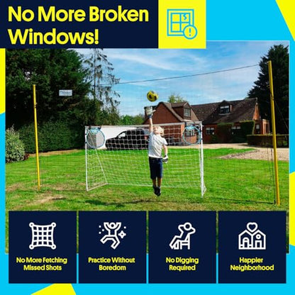 Open Goaaal 3-in-1 Soccer Training Rebounder - Soccer Goal for Volley, Passing, Training - Outdoor Sports, Backyard Games - size: Junior with Targets