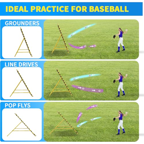 Adjustable Volleyball Rebounder Net 7x4 FT - Ultimate Training Equipment for Volleyball & Lacrosse Enhanced Bouncing System for Volleying, Bumping, and Spiking Drills - color: Yellow