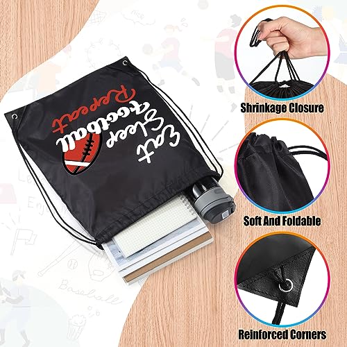 Windyun 16 Pcs Ball Drawstring Backpack Bulk Lightweight Draw String Bags Cinch Bags Drawstring Cinch Sack Tote(Football) - style: Football