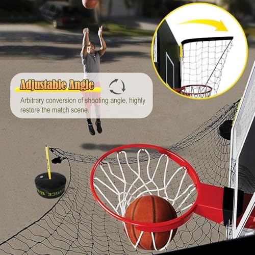 Basketball Practice Network Basketball Rebounder Training - Outdoor Basketball Shooting Return System - Heavy Duty Basketball Return Attachment for Hoops