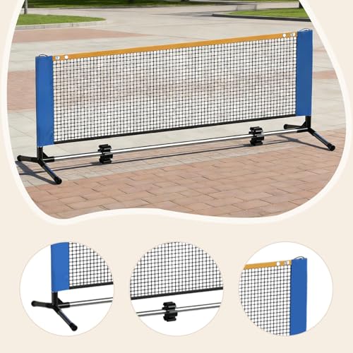 Pickleball Net Portable System Practice Net Sports Accessories with Polyester Oxford Metal Construction Suitable for Training Backyard Gym - size: Iron Alloy 3.1m