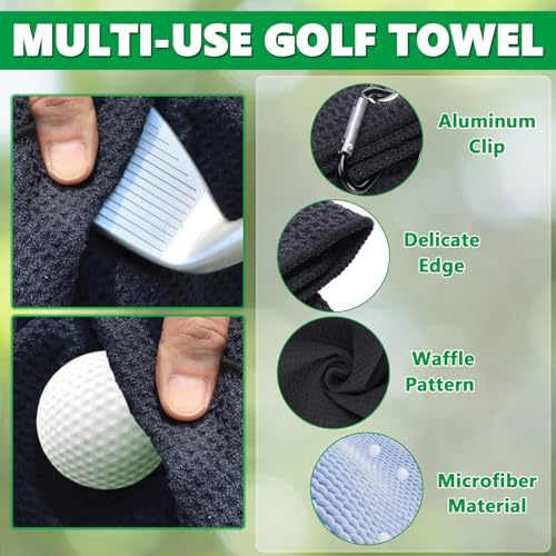 Pro Golf Club Cleaner Brush with Golf Groove Sharpener Tool Golf Towel, Golf Water Brush with Large Capacity Bottle & Retractable Clip-Holds 6.8oz of Water, Golf Accessories for Men Women