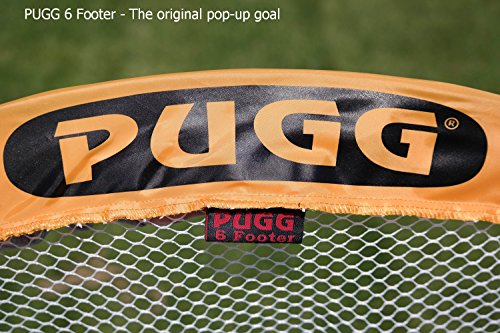 PUGG Pop Up Soccer Goal, Portable Training Football Knitted Poly Net Equipment, The Original Pickup Game Goal, Includes Two Goals & Bag - size: 6 Foot