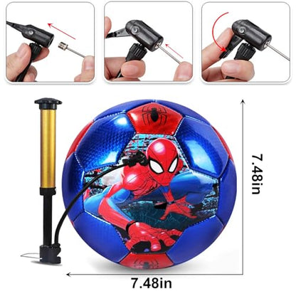 DECLIR Soccer Ball Size 2,3,4 Cartoon Mini Ball Outdoor Toys for Kids Ages 4-8 Boys Girls Sports & Outdoor Play Toys for 3 4 5 6 7 8 - style: Spider