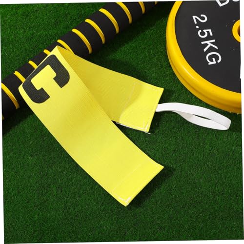 Soccer Captain Armband - Adjustable Captain Bands for Youth, Kids & Adult Players, Team Sports Arm Band for Football, Yellow