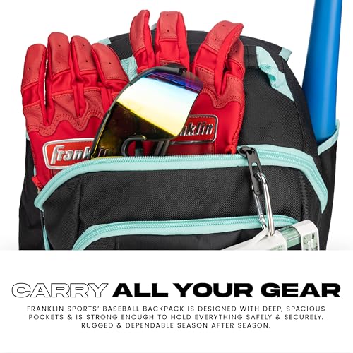 Franklin Sports Gameday Baseball + Fastpitch Softball Backpacks - Adult + Youth Bat Bags for Equipment - Waterproof Batpacks