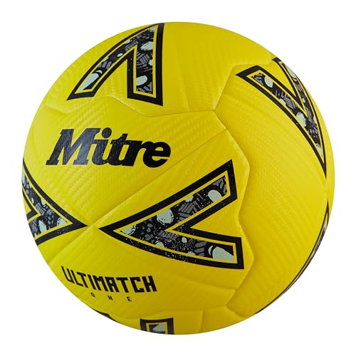 Mitre Soccer Ball League Ultimatch - color: Ultimatch One - Yellow/Black/Gray, size: 5
